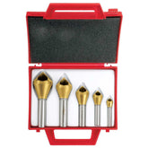 Bordo - 5 Pc 10-30mm 90 Degree TiN Coated Cross Hole Countersink Set | 3850-S
